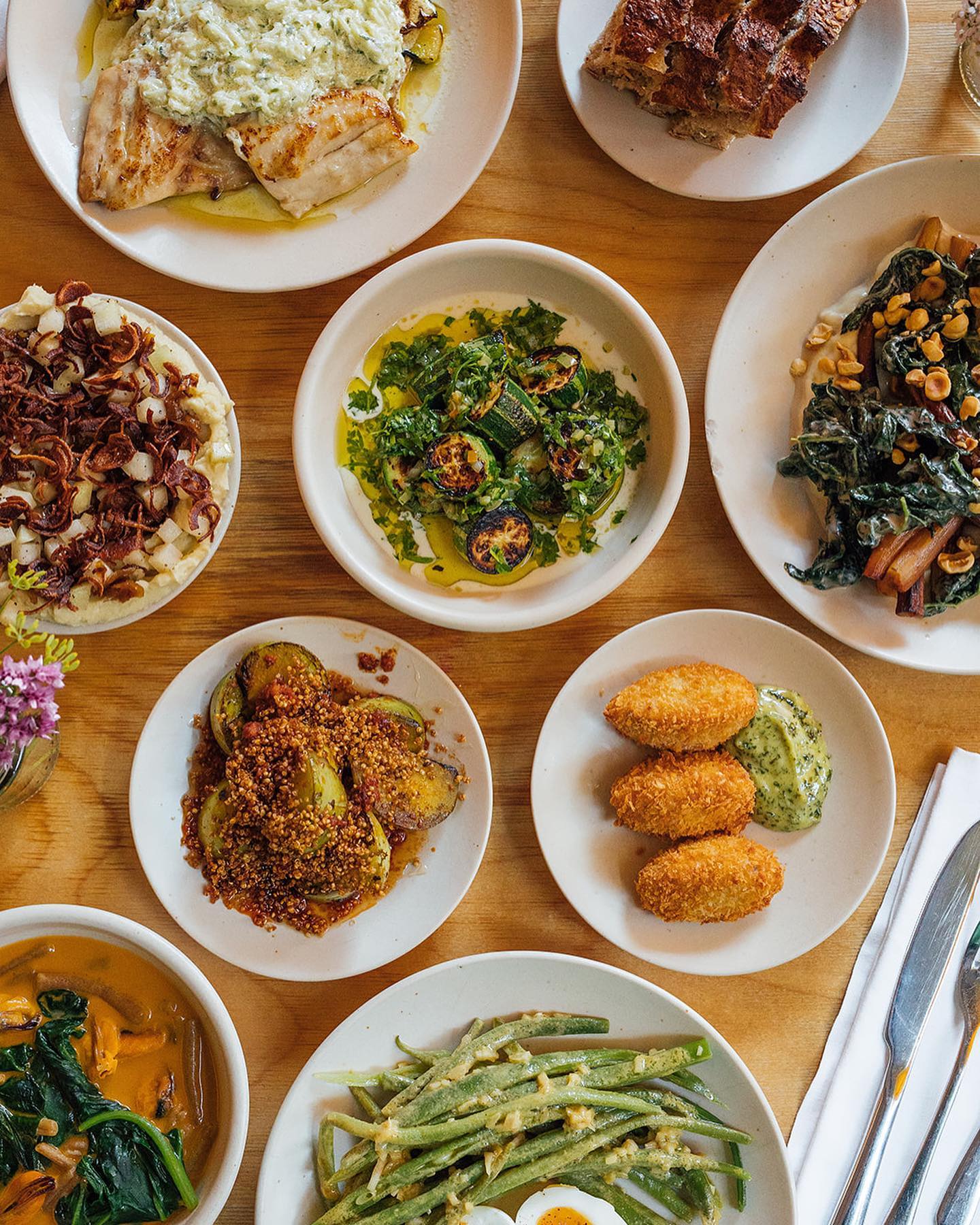 A table full of interesting and exciting dishes at Tonco Food in Sheffield.