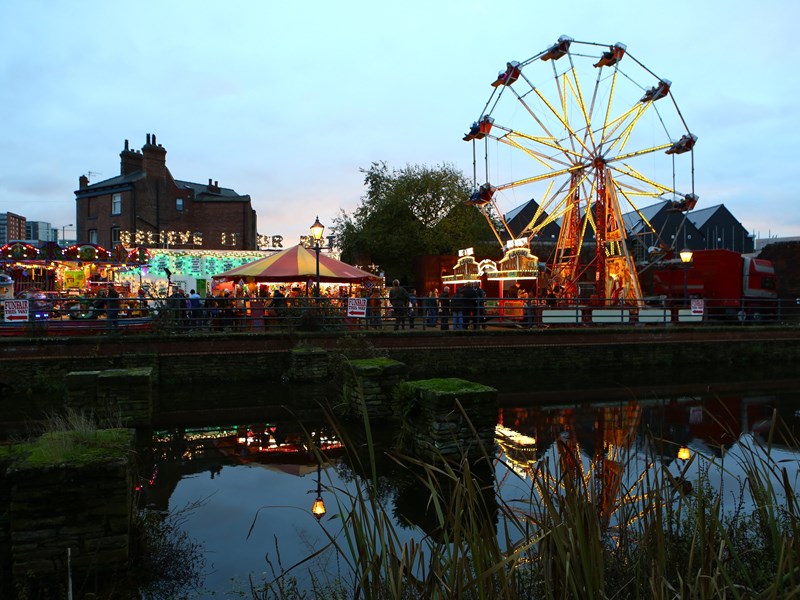 The fairground at the Victorian Christmas Market