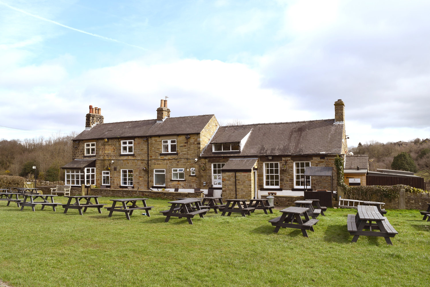 The beer garden at The Cricket Inn.